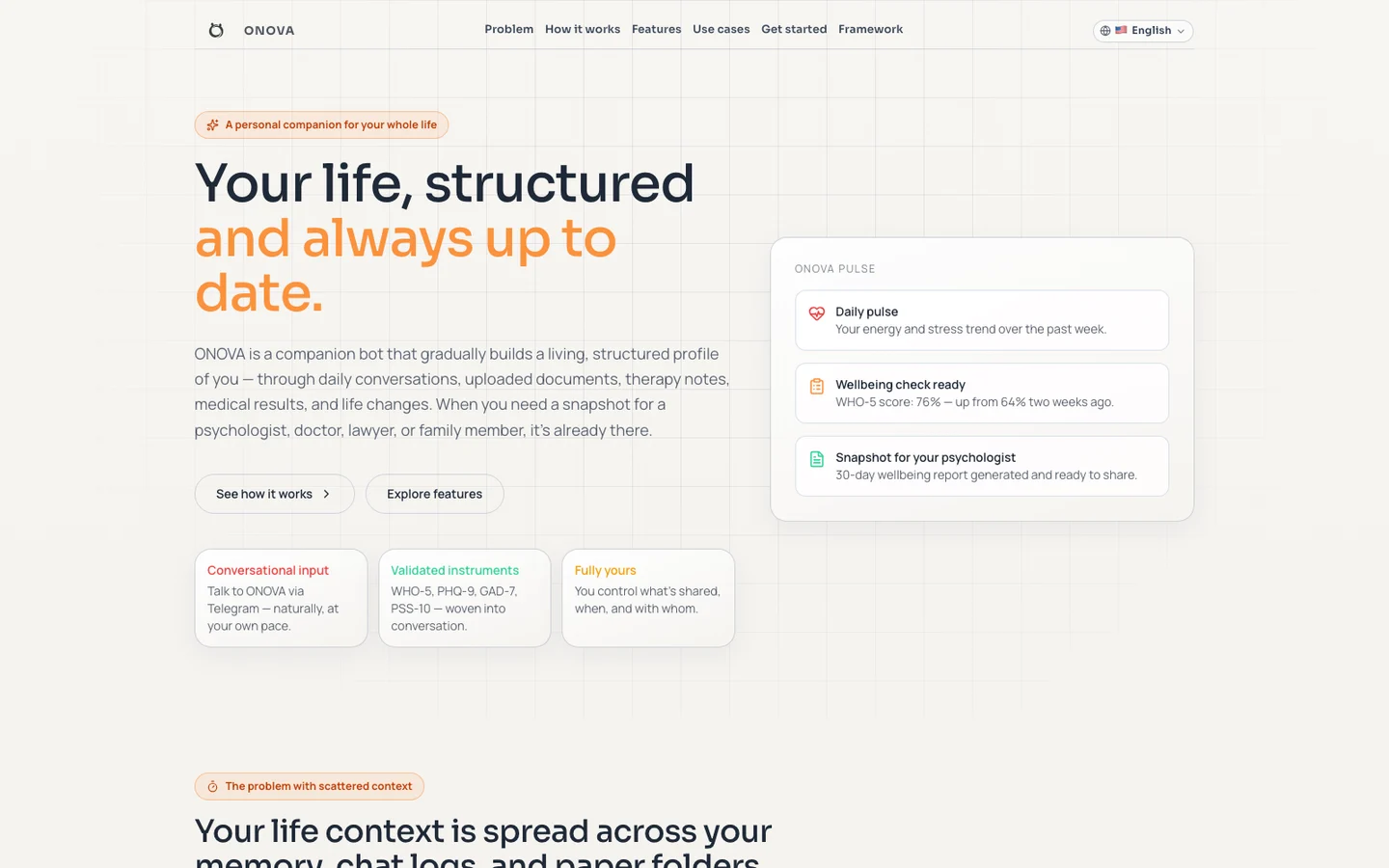 onova.me — the site as it stands